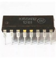 К155КП2, сдвоенный цифровой селектор-мультиплексор 4-1