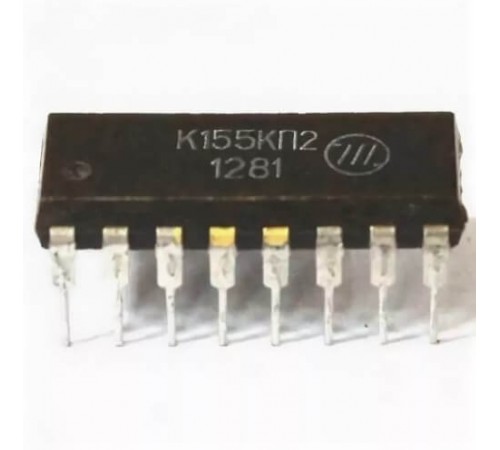 К155КП2, сдвоенный цифровой селектор-мультиплексор 4-1