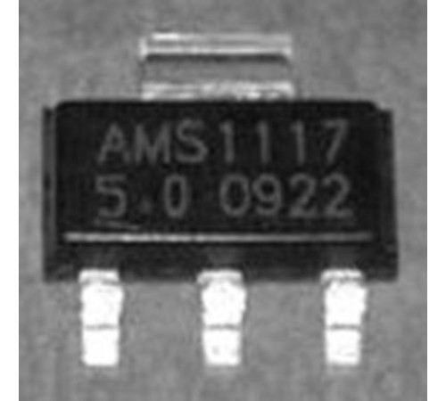 AMS1117-5.0, LDO стаб. напряжения, 1A, +5.0В [SOT-223]