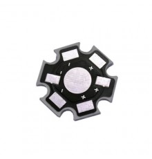 Алюминиевая подложка-теплоотвод для 1 светодиода Star 1-3W, d=20 мм, черная