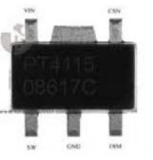 PT4115, Драйвер питания светодиодов Step-Down 1MHz, Uвх 8-30в, ток до 1,2А [SOT-89-5] PowTech