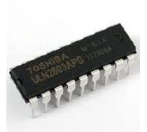 ULN2803APG, Транзисторный массив, 8xNPN 50В, 0.5А, 2.7кОм [DIP-18]