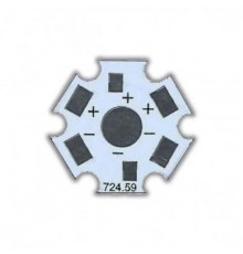 Алюминиевая подложка-теплоотвод для 1 светодиода Star 1-3W, d=19 мм, луженая