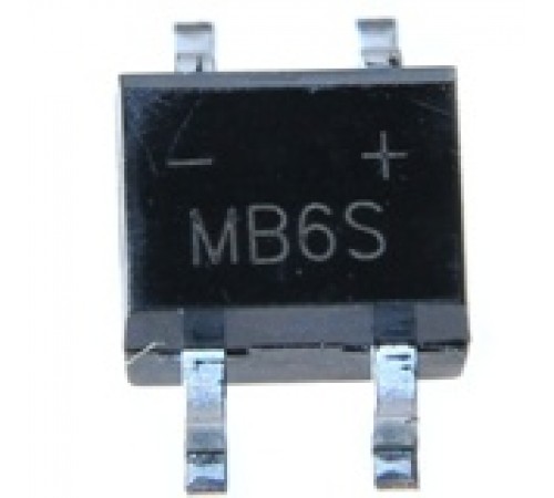 MB6S, Диодный мост 600В 0.5/0.8А [MBS] (=B6S)