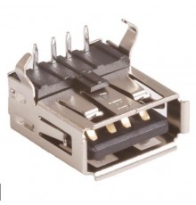 Розетка USB-AF на плату угловая