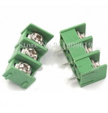Клеммник винтовой, 3 конт., шаг 7.62 мм, зеленый, 250V/30A