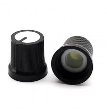 Ручка приборная AG3 (6mm вал круг белый)