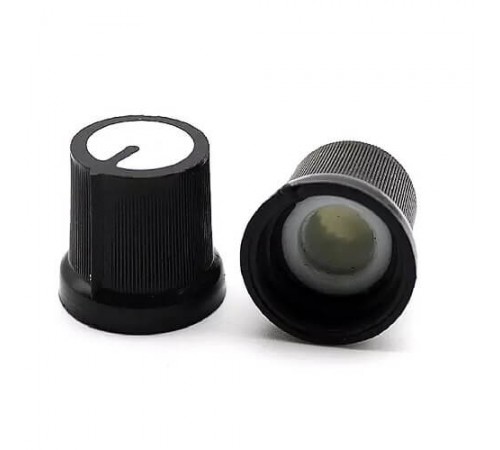 Ручка приборная AG3 (6mm вал круг белый)