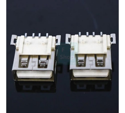 Розетка USB-AF на плату угловая