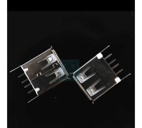 Розетка USB-AF на плату вертикальная