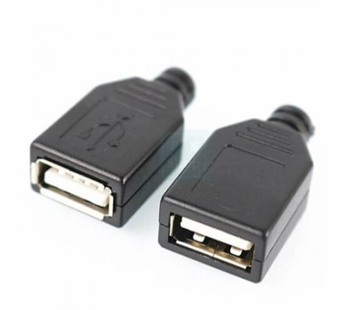 Розетка USB-AF на кабель в корпусе