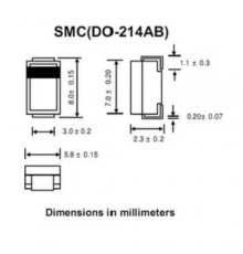 S5M, Диод выпрямительный 1000В 5А