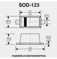 SMF24A, супрессор 24В включение 38.9В ограничение
