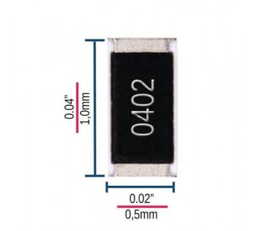 Резистор SMD 0402 0.062Вт 620 кОм (6203) 1%